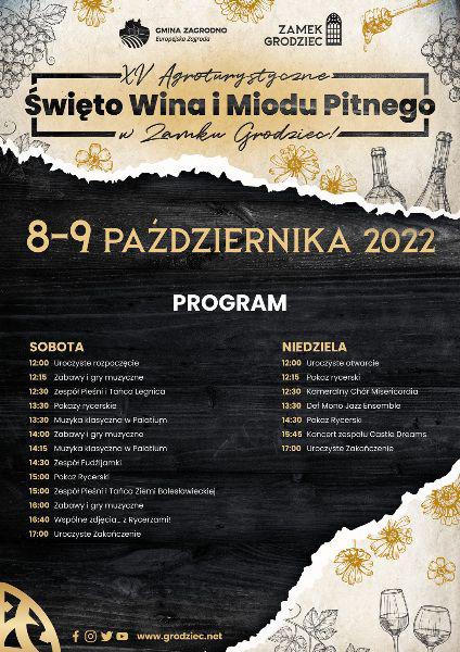 XV Agroturystyczne Święto Wina i Miodu Pitnego w Zamku Grodziec!
