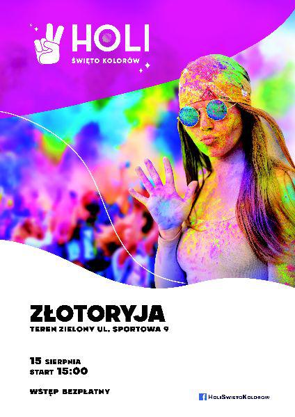Holi Festiwal Kolorów zawita do Złotoryi już w niedzielę