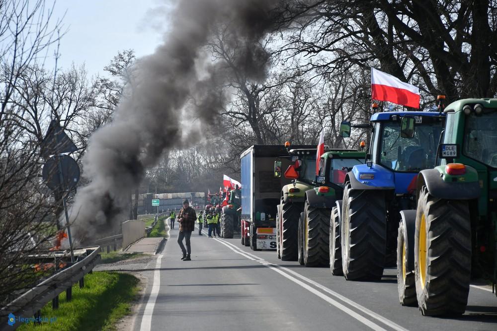Protest rolników w Wądrożu Wielkim (FOTO)
