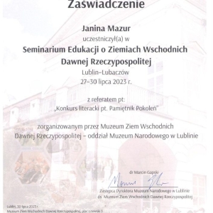 Seminarium Edukacji o Ziemiach Wschodnich Dawnej Rzeczypospolitej03