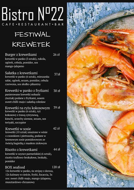 festiwal krewetek bistro menu