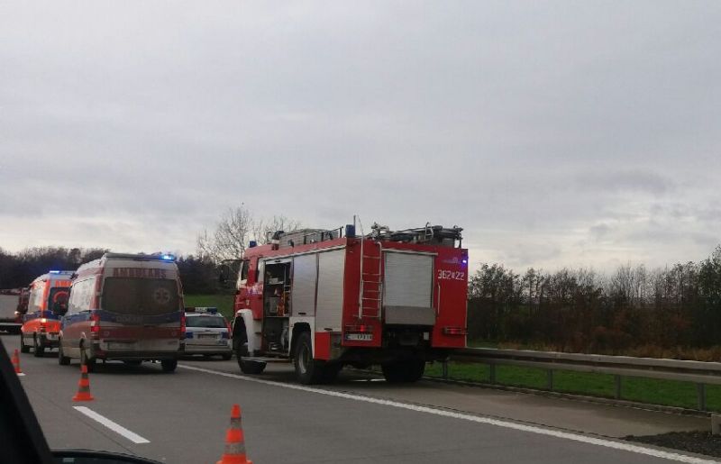 Kolizja na autostradzie