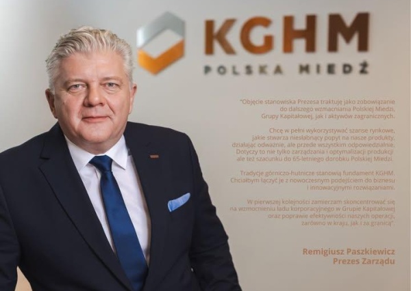 Remigiusz Paszkiewicz prezesem KGHM Polska Miedź
