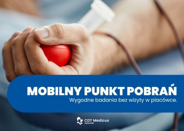 Mobilny punkt pobrań CDT Medicus dostępny w Lubinie, Legnicy i Jaworze
