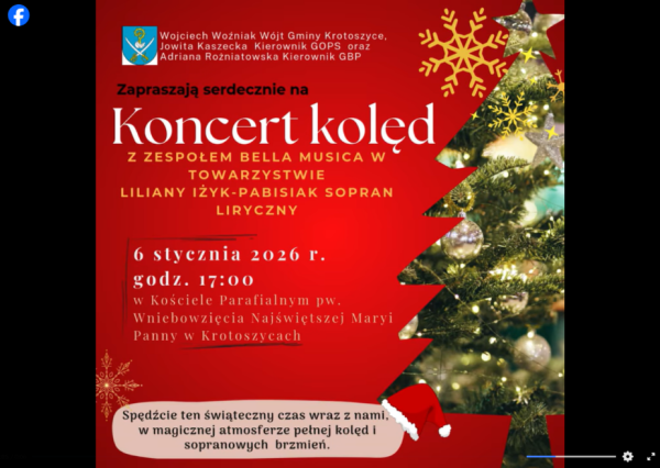 Zapraszamy na magiczny Koncert Kolęd w Krotoszycach 