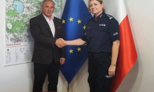Wójt Z.Grabowski spotkał się z nową szefową policji. Rozmawiali o bezpieczeństwie mieszkańców