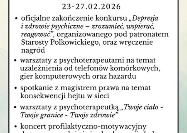 Tydzień przeciwdziałania depresji