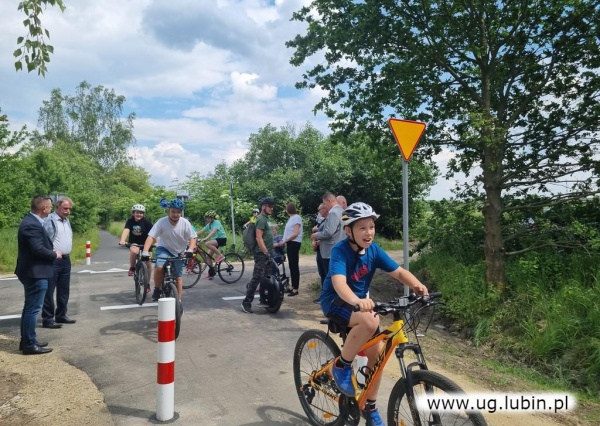 Ścieżka rowerowa połączyła gminę Lubin z gminą Chocianów
