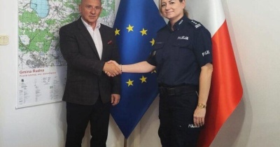 Wójt Z.Grabowski spotkał się z nową szefową policji. Rozmawiali o bezpieczeństwie mieszkańców