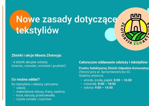 Nowe zasady dotyczące tekstyliów – będą zbiórki i akcje