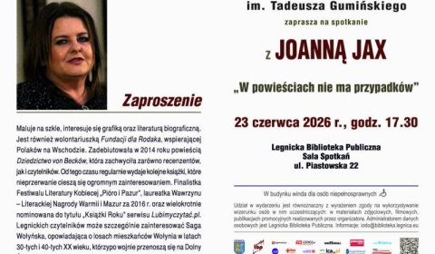 Zapraszamy na spotkanie autorskie z Joanną Jax