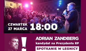 Adrian Zandberg w Legnicy