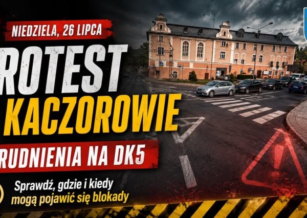 Protest w Kaczorowie. Kierowcy utkną na DK5. Chodzi o katastrofę na Bobrze