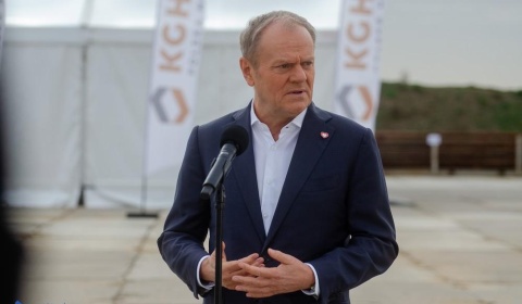 Premier Donald Tusk na budowie szybu Retków (FOTO)