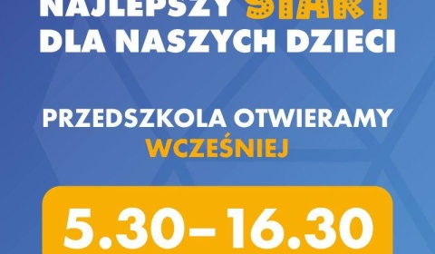 Przedszkola otwarte od 5.30. Realne wsparcie dla pracujących rodziców 