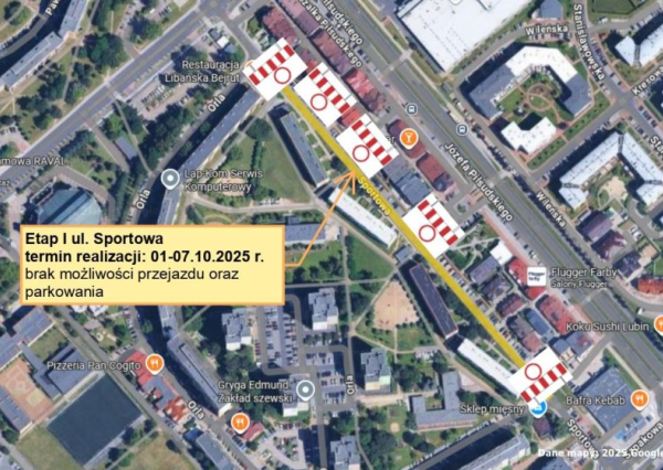 Remont ulic Sportowej i Orlej – ważne informacje dla kierowców
