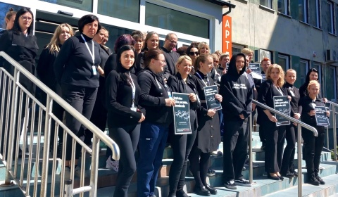 Czarny protest przed złotoryjskim szpitalem