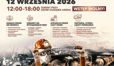 Święto KGHM 12 września w Lubinie. Polska Miedź zaprasza pracowników i mieszkańców regionu