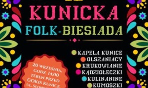 Zapraszamy na tradycyjną Folk Biesiadę w Kunicach