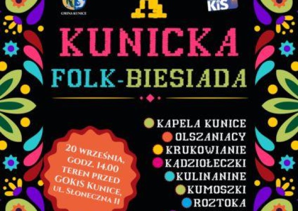 Zapraszamy na tradycyjną Folk Biesiadę w Kunicach
