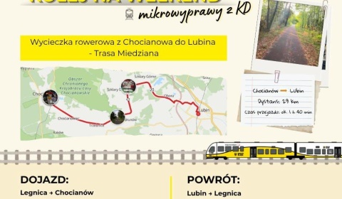 Prezes Kolei Dolnośląskich poleca Trasę Miedzianą. Rowerem z Chocianowa do Lubina i pociągiem do domu
