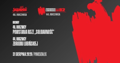 46. rocznica „Solidarności” i 44. rocznica Zbrodni Lubińskiej. Uroczystości w Lubinie