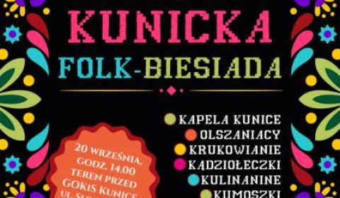 Zapraszamy na tradycyjną Folk Biesiadę w Kunicach