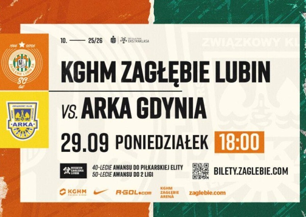 Kup bilet na mecz przyjaźni KGHM Zagłębie z Arką Gdynia!