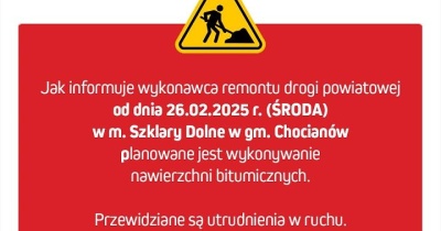 Powiatówka w Szklarach Dolnych w remoncie