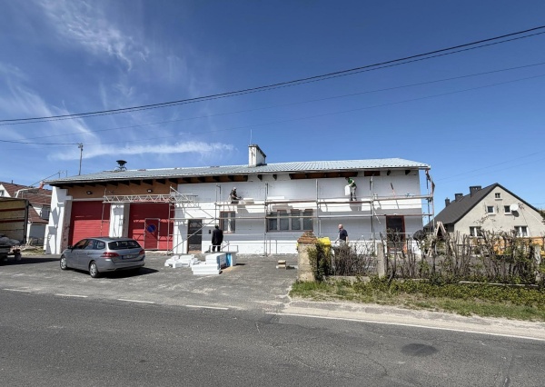 Remont elewacji budynku OSP w Olszanicy