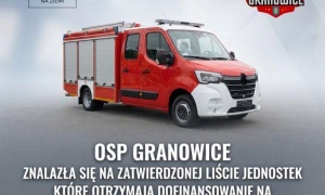 OSP Granowice z dofinansowaniem na nowy samochód ratowniczo-gaśniczy