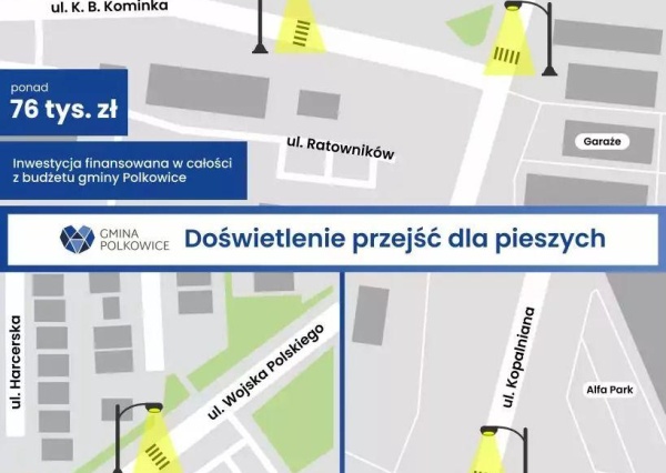 W Polkowicach bezpieczniej na przejściach dla pieszych 