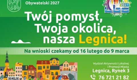 Rusza nabór projektów do Legnickiego Budżetu Obywatelskiego