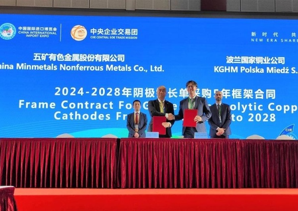 KGHM przedłuża kontrakt z China Minmetals. Wartość umowy: 4,882 mld dolarów