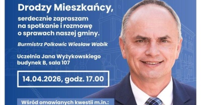 Burmistrz zaprasza mieszkańców na kolejne spotkanie. Czas na wspólne decyzje 