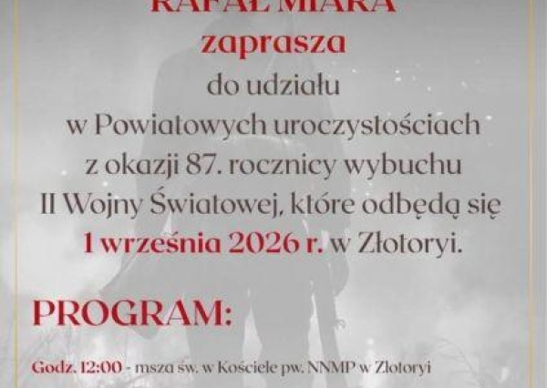 Powiatowe obchody 87. rocznicy wybuchu II wojny światowej
