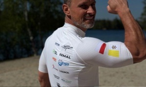 Strażak z Polkowic pedałuje do Rzymu. Przed nim 1700 km. Jedzie dla dzieci