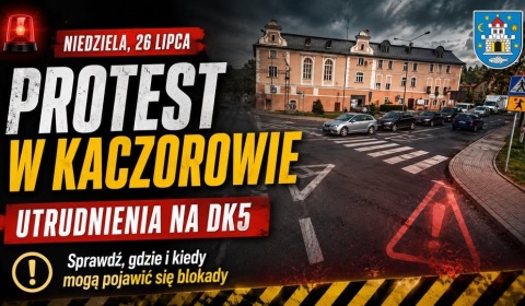 Protest w Kaczorowie. Kierowcy utkną na DK5. Chodzi o katastrofę na Bobrze
