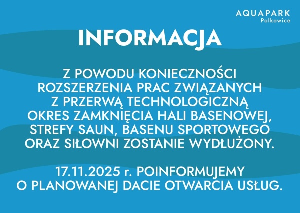 Aquapark w Polkowicach wciąż nieczynny. A wyremontowano go za 100 mln zł !