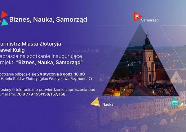 Rusza projekt  „Biznes, nauka, samorząd”. Burmistrz zaprasza na spotkanie złotoryjskich przedsiębiorców