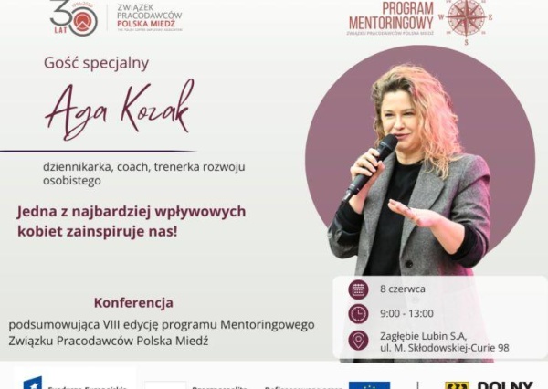 Aga Kozak gościem specjalnym konferencji podsumowującej VIII edycję Programu Mentoringowego ZPPM