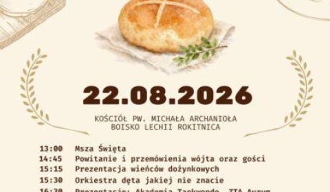Dożynki w Rokitnicy. Będzie jedzenie, atrakcje i muzyczne gwiazdy