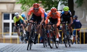 Przejazd zawodników Tour de Pologne przez Lubin