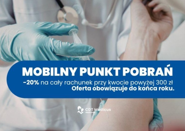 Mobilne punkt pobrań CDT Medicus w Lubinie, Legnicy i Jaworze