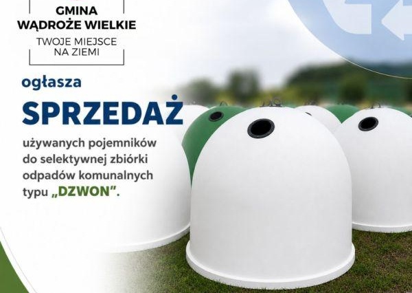 Gmina sprzedaje pojemniki na odpady typu 