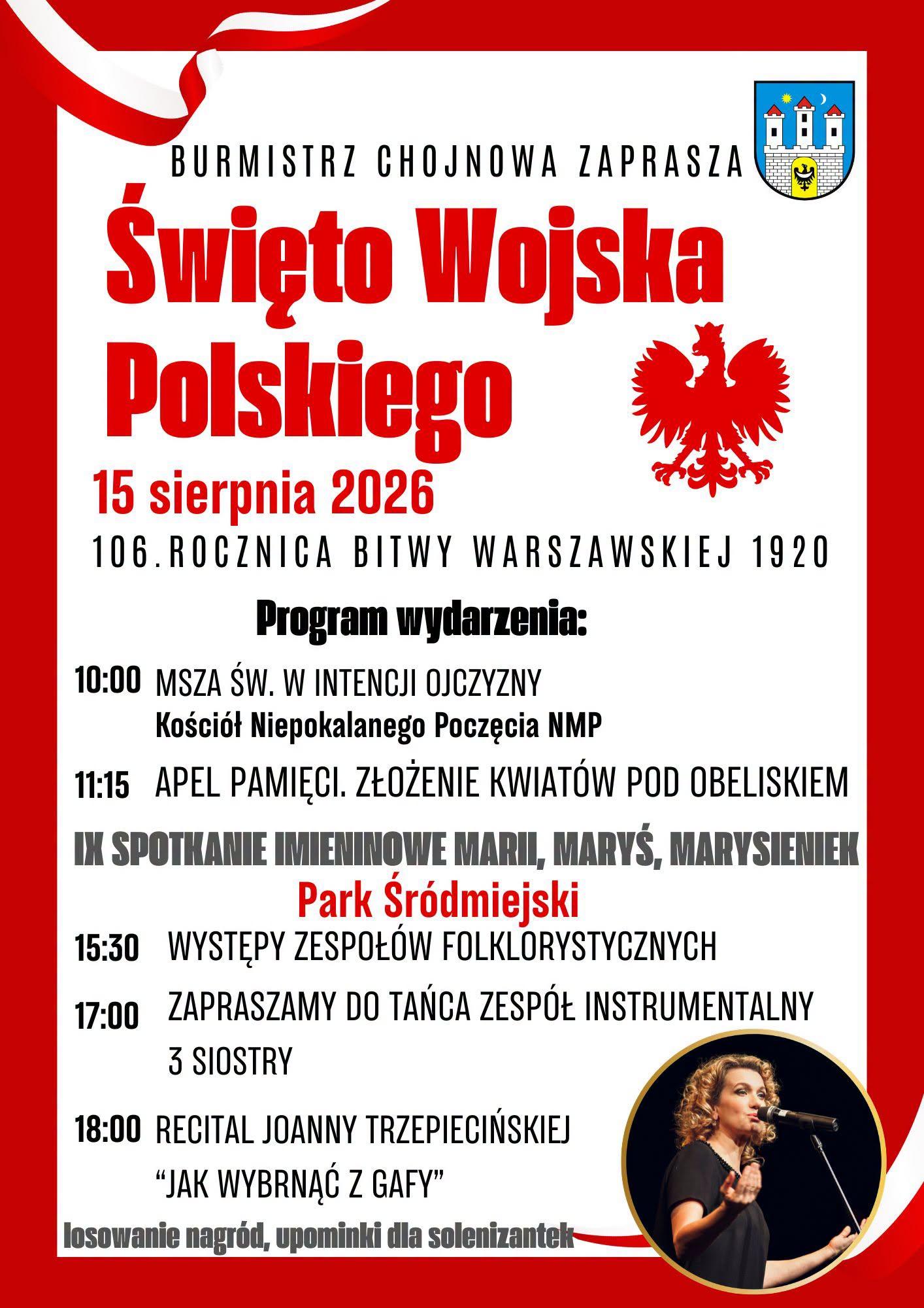 Chojnów zaprasza na obchody Święta Wojska Polskiego
