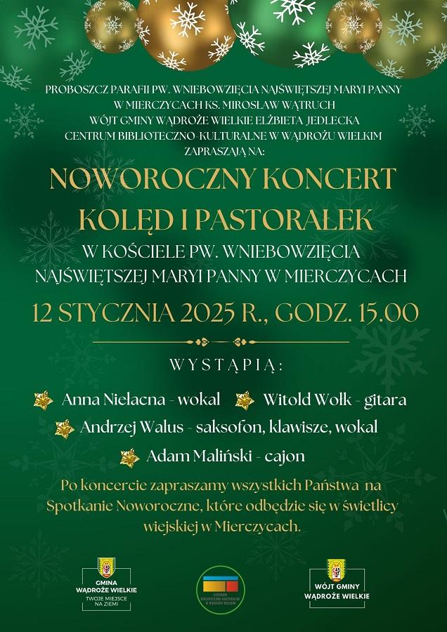 Koncert Noworoczny w Mierczycach. Zaprasza E. Jedlecka