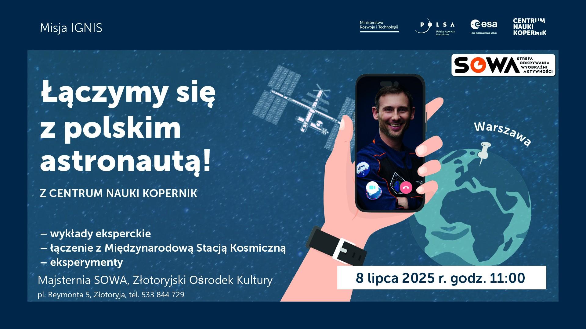 Kosmiczna lekcja na żywo. Złotoryja połączy się na żywo w 13. dniu misji ze Sławoszem ...