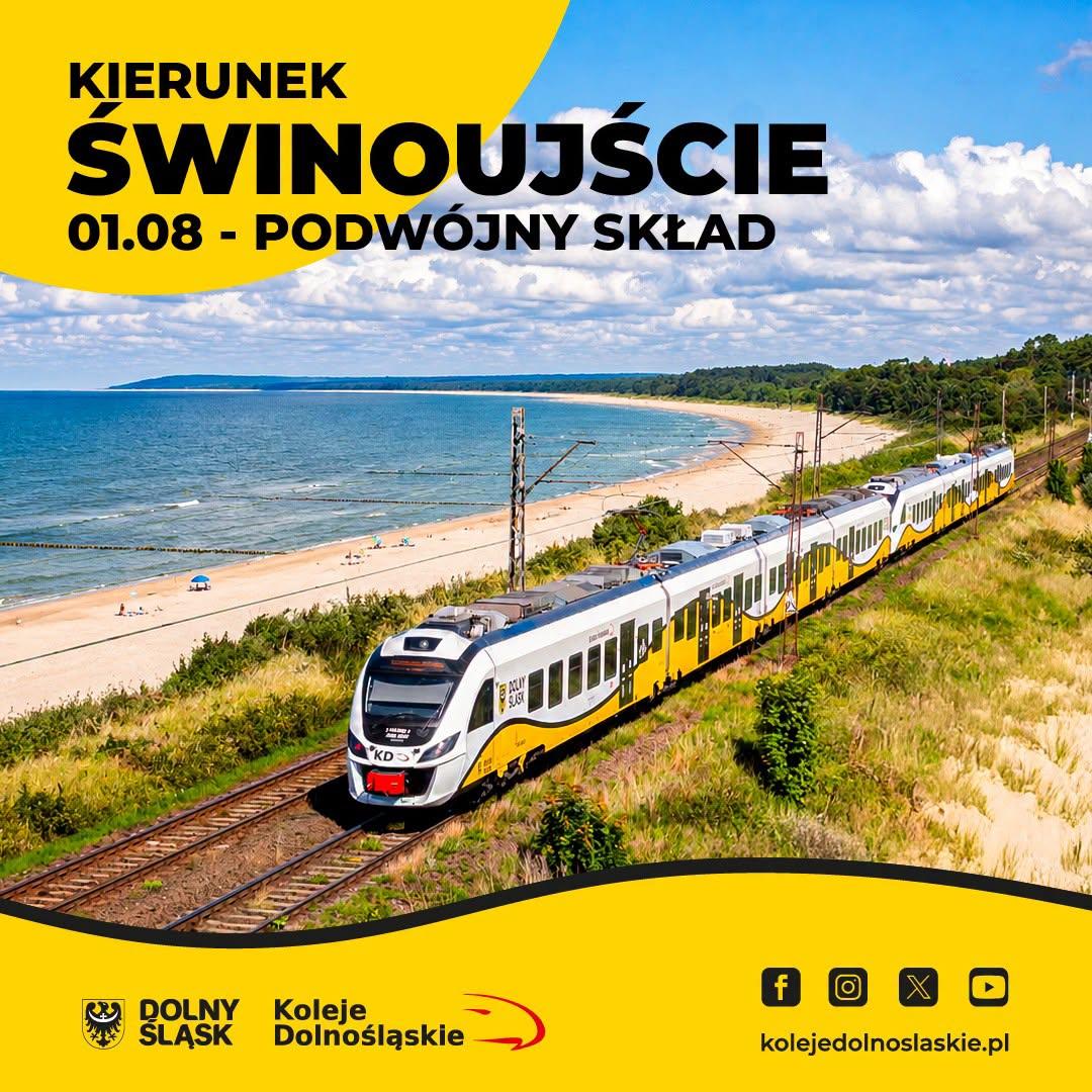 Szturm na pociąg nad Bałtyk! Koleje Dolnośląskie 1 sierpnia podwajają skład, bo biletów zabrakło w mgnieniu oka