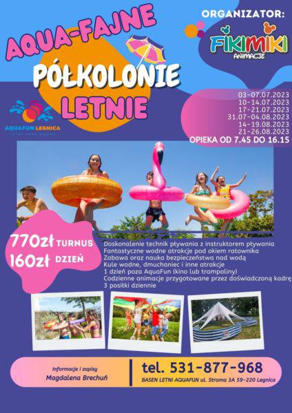 Wodne półkolonie na Aquafun. Idealny pomysł na wakacje